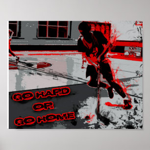 Floorball inspiration (Go hard or go home) Poster
