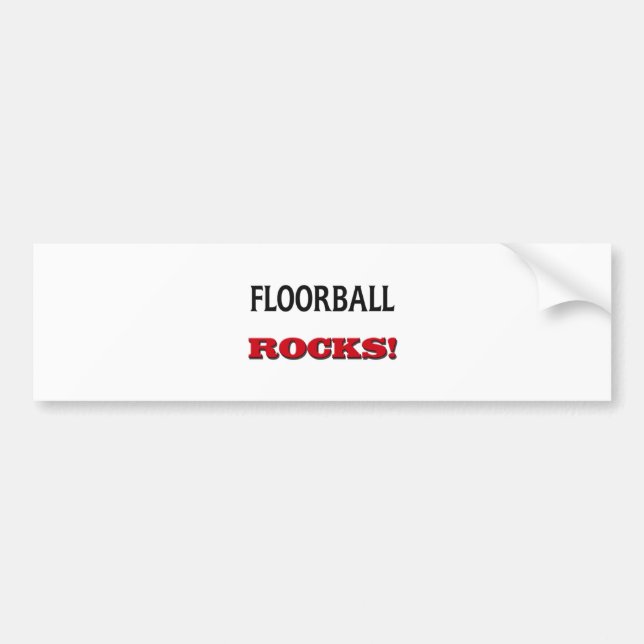 Floorball Rocks Bumper Sticker (Front)