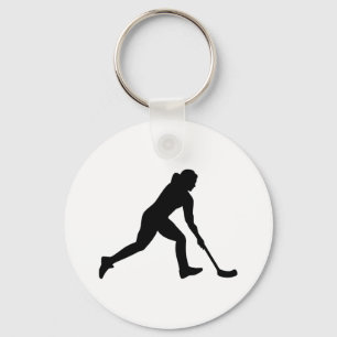 Floorball woman keychain