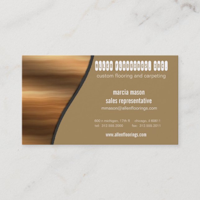 flooring and carpeting business card (Front)