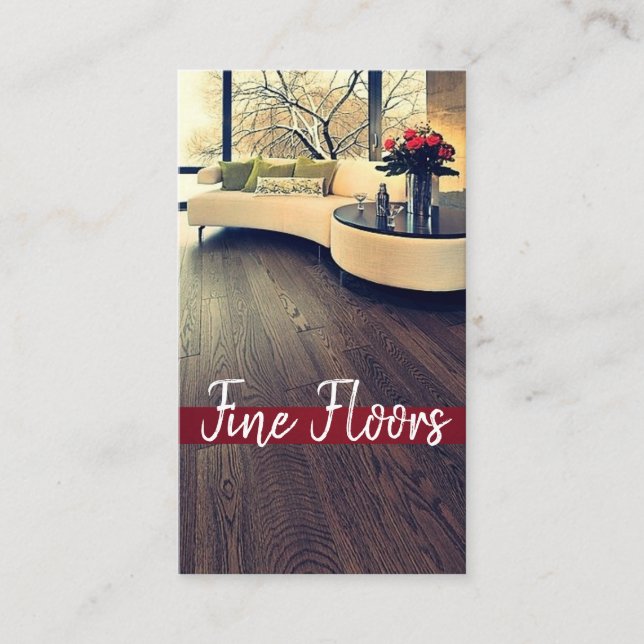 Flooring, Construction Business Card (Front)