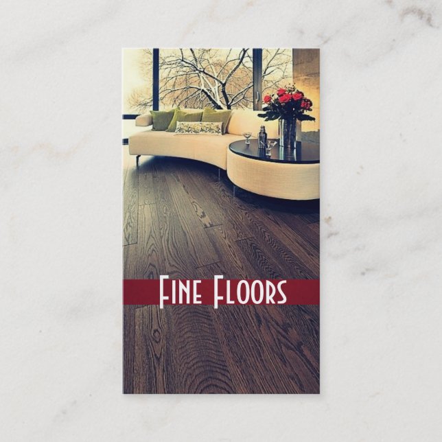 Flooring, Construction Business Card (Front)