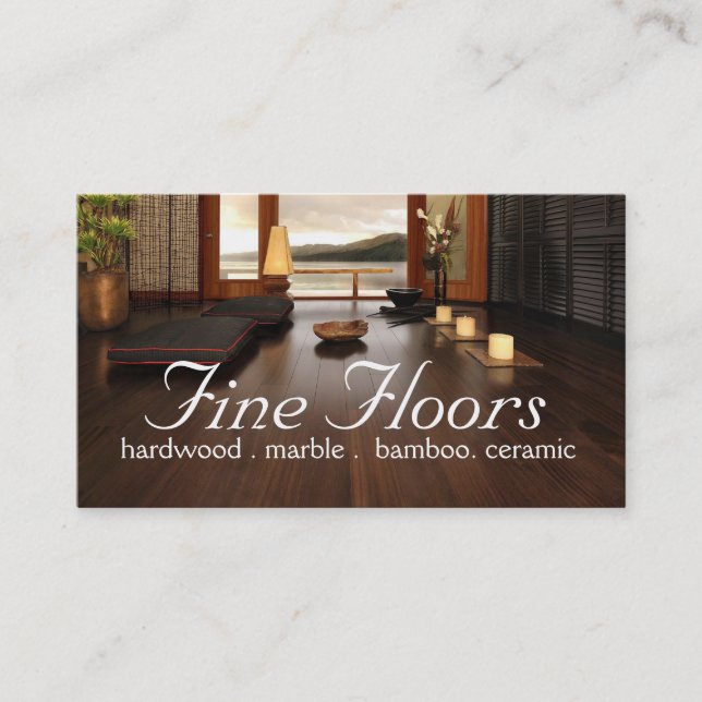 Flooring Hardwood Marble Construction Business Card (Front)