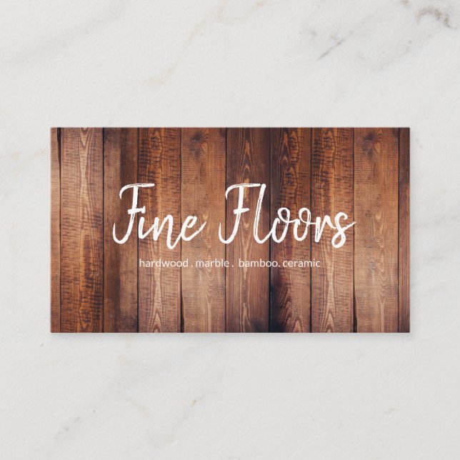 Floors Flooring Installation Company Business Card (Front)
