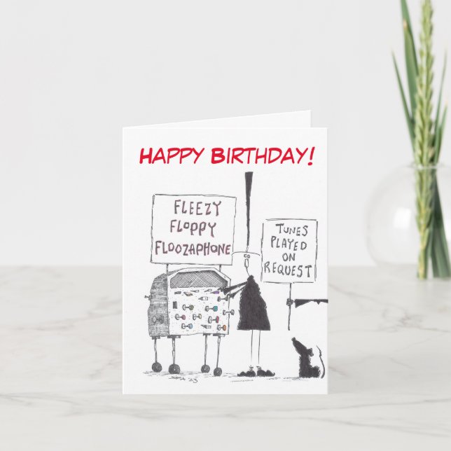 Floozaphone Birthday Card (Front)