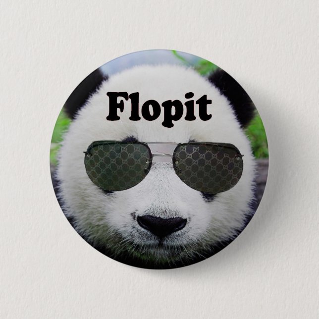 Flopit Button(Panda) 2 Inch Round Button (Front)