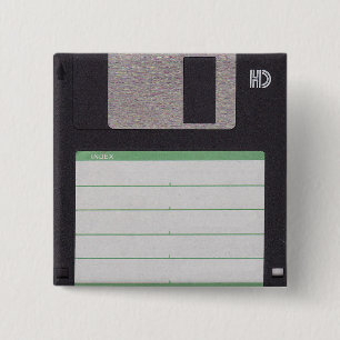 floppy disc 2 inch square button