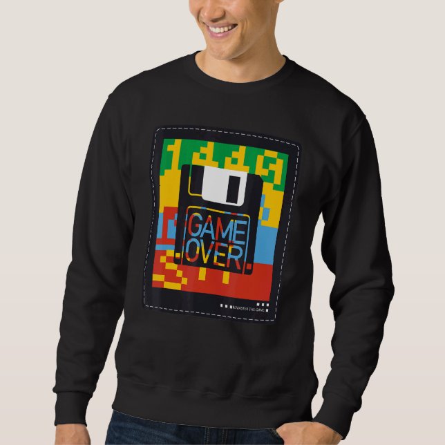Floppy Disc Gaming Geek Retro Computer Storage Dis Sweatshirt (Front)