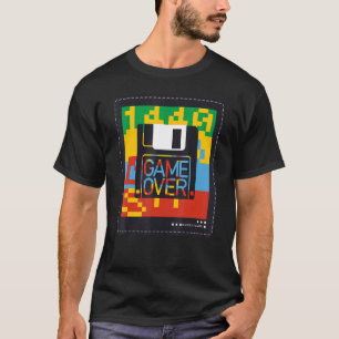 Floppy Disc Gaming Geek Retro Computer Storage Dis T-Shirt