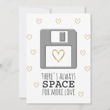 Floppy Disc Gold Heart Valentine's Day Computer