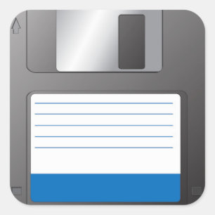 Floppy Disc Square Sticker