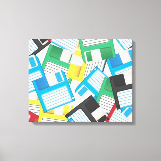 Floppy Discs Canvas Print (Front)