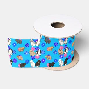 Floppy eared Rabbits Satin Ribbon