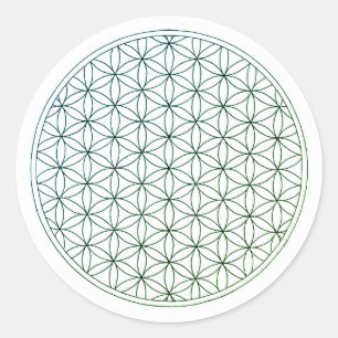 Flor de la Vida Calca Classic Round Sticker