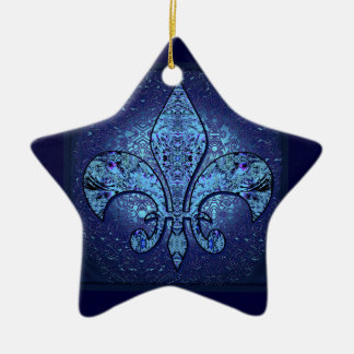 Flor-De-Lis,crest,flower- Ceramic Ornament