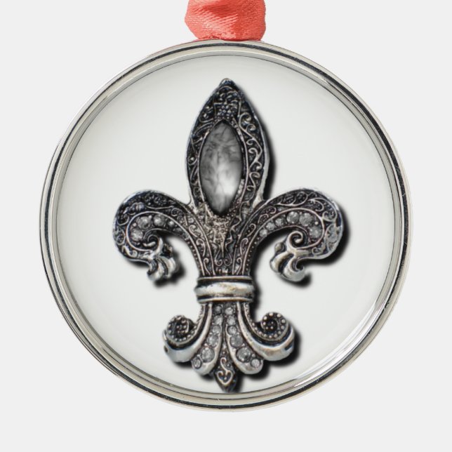 Flor De Lis Fleur De Lis symbol new orleans Metal Ornament (Front)