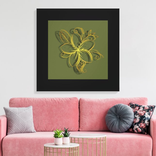 Flor Dourada Canvas Print (Insitu(LivingRoom))