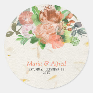 Flor elegance classic round sticker