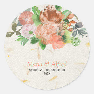 Flor elegance classic round sticker