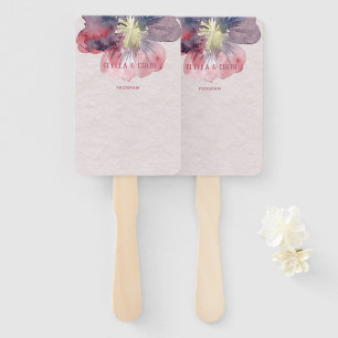 Flor Ever Wedding Program Hand Fan