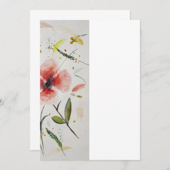 Flor wedding invitation (Front/Back)