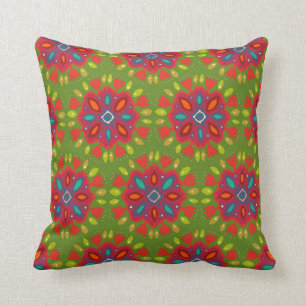 FLOR XL green Throw Pillow