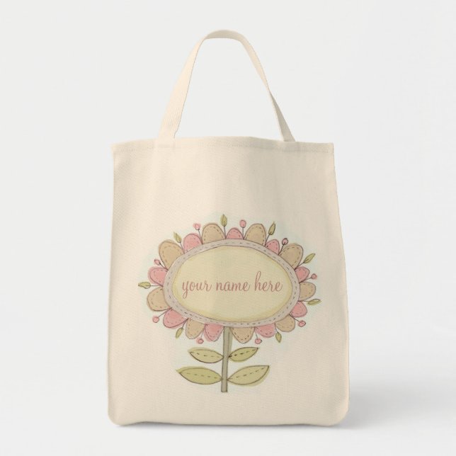 flora73..... personalize this tote with a name (Front)