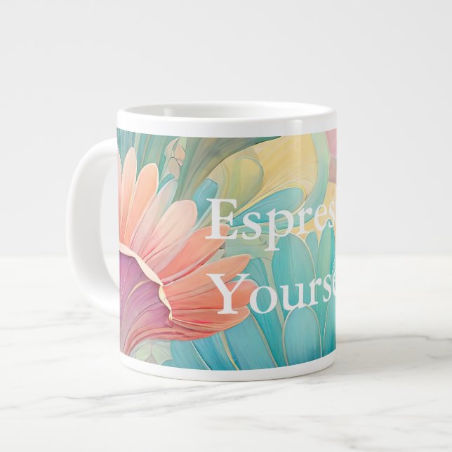 Flora 2 Floral Pastel Specialty Mug (Front Left)