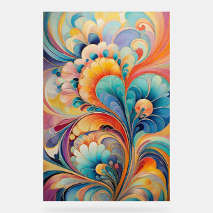 Flora 3 Floral Pastel Acrylic Sign