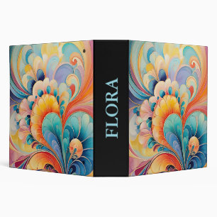 Flora 3 Floral Pastel Binder