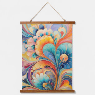 Flora 3 Floral Pastel  Hanging Tapestry