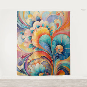 Flora 3 Floral Pastel Tapestry