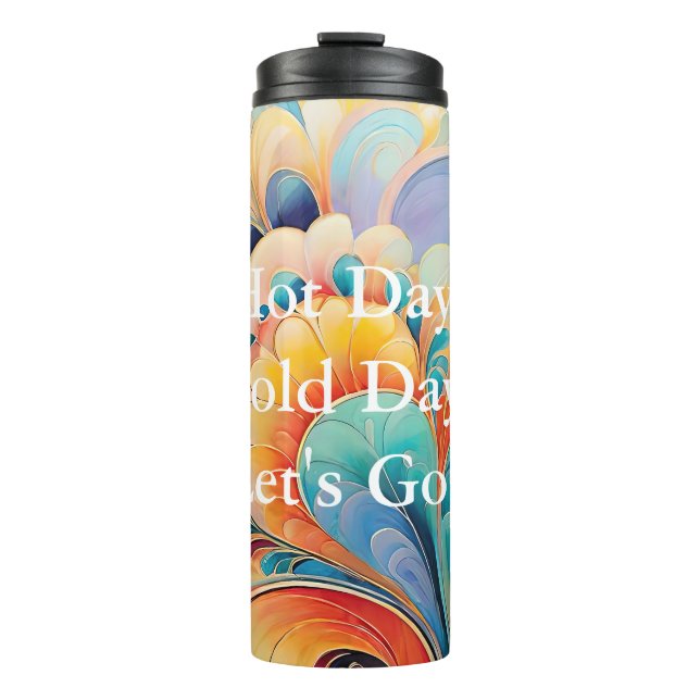 Flora 3 Floral Pastel Thermal Tumbler (Front)