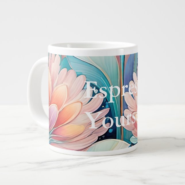 Flora 4 Floral Pastel Specialty Mug (Front Left)