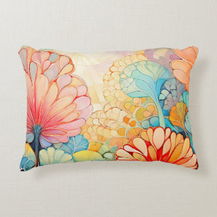 Flora 5 Floral Pastel Accent Coussin