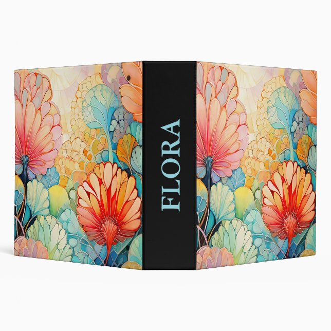 Flora 5 Floral Pastel Classeur (Arrière-plan)