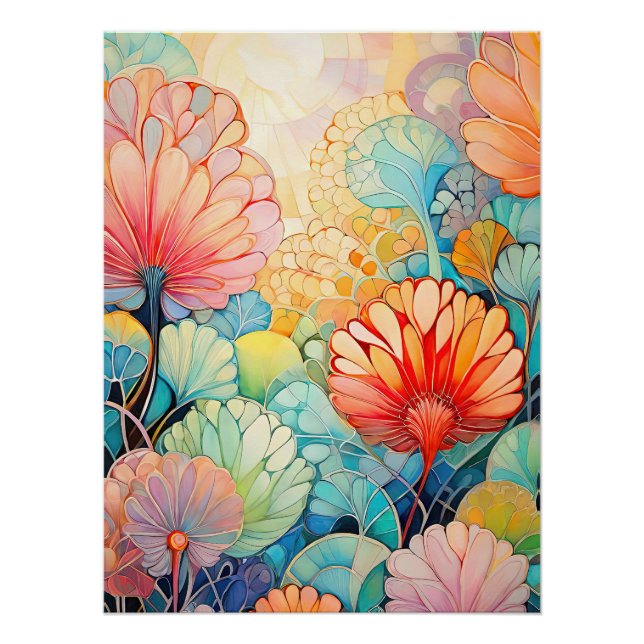 Flora 5 Floral Pastel Poster (Front)