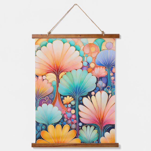 Flora 6 Floral Pastel  Hanging Tapestry (Front)