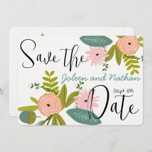 Flora and Fauna Invitation SAVE THE DATE