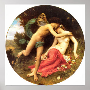 Flora And Zephyr 1875 William Bougeureau Poster
