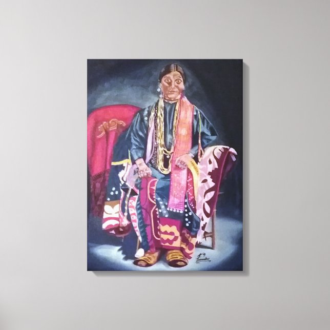 Flora Bearheart Original Oil Canvas Print (Front)