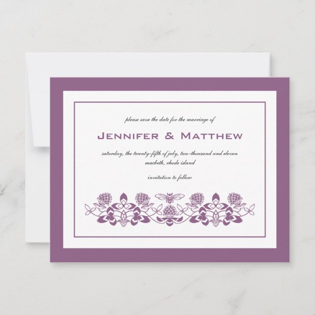 Flora Bee Save the Date Announcement (Front)