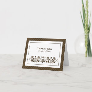 Flora Bee Thank You Card with Name