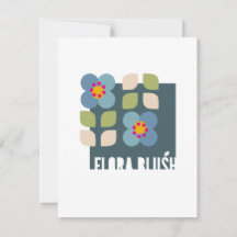 FLORA BLUSH - Carte d'invitation florale moderne