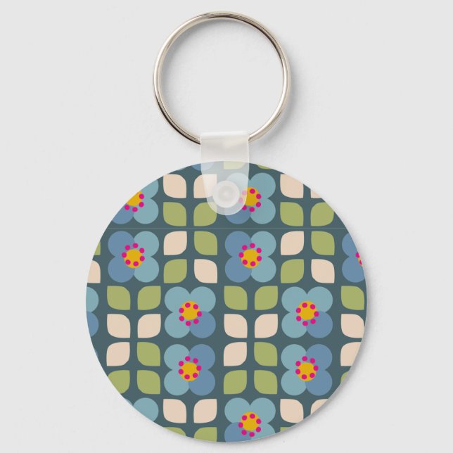 FLORA BLUSH - Key Ring - Flower Charm (Front)