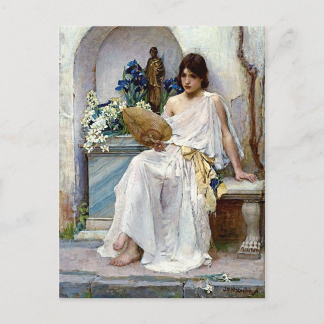 Flora by Pre-Raphaelite John William Waterhouse Postcard (Front)