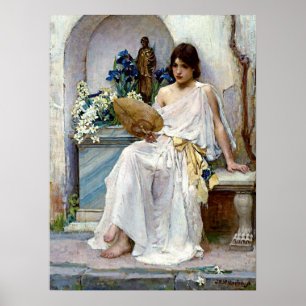 Flora by Pre-Raphaelite John William Waterhouse Poster