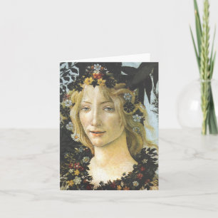 Flora (detail of Primavera) Botticelli Fine Art Card