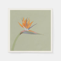 Flora I: Bird of Paradise - Paper Napkin