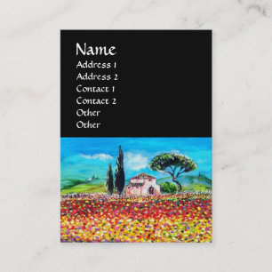 FLORA IN TUSCANY/ Fields ,Poppies and Sunflowers Business Card